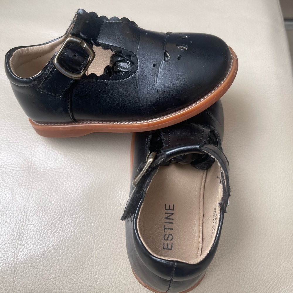 Estine Black Mary Jane Toddler Shoes Size 8 | Classic Dress Shoes | School Churc